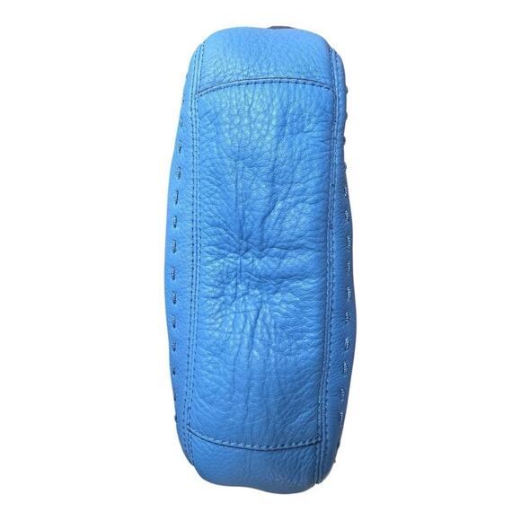 Cole Haan Ivy Pitch Stitch Beautiful Blue Leather CrossBody RFID - Picture 9 of 13